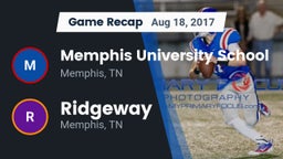 Recap: Memphis University School vs. Ridgeway  2017