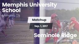 Matchup: Memphis University vs. Seminole Ridge  2017