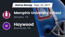 Recap: Memphis University School vs. Haywood  2017