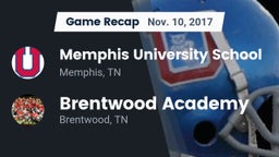 Recap: Memphis University School vs. Brentwood Academy  2017