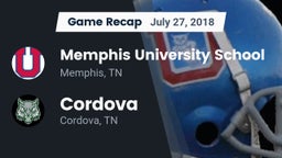 Recap: Memphis University School vs. Cordova  2018