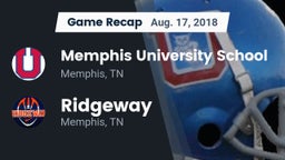 Recap: Memphis University School vs. Ridgeway  2018