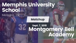 Matchup: Memphis University vs. Montgomery Bell Academy 2018