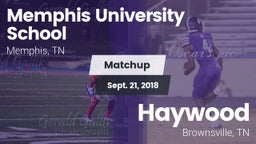Matchup: Memphis University vs. Haywood  2018