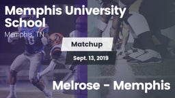 Matchup: Memphis University vs. Melrose - Memphis 2019