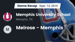 Recap: Memphis University School vs. Melrose - Memphis 2019