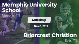 Matchup: Memphis University vs. Briarcrest Christian  2019