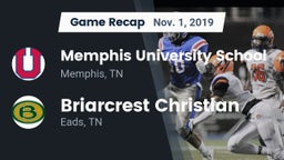 Recap: Memphis University School vs. Briarcrest Christian  2019
