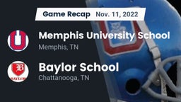 Recap: Memphis University School vs. Baylor School 2022