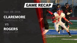 Recap: Claremore  vs. Rogers  2016