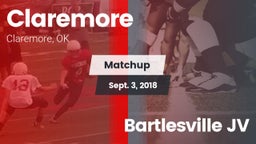 Matchup: Claremore High vs. Bartlesville JV 2018