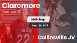 Matchup: Claremore High vs. Collinsville JV 2018