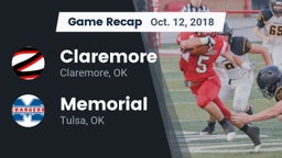 Recap: Claremore  vs. Memorial  2018