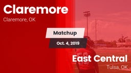 Matchup: Claremore High vs. East Central  2019