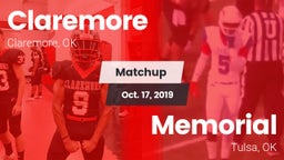 Matchup: Claremore High vs. Memorial  2019