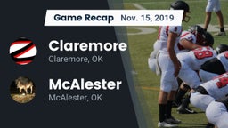 Recap: Claremore  vs. McAlester  2019