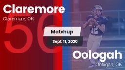 Matchup: Claremore High vs. Oologah  2020