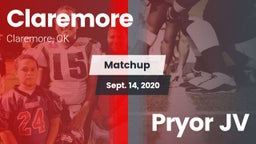 Matchup: Claremore High vs. Pryor JV 2020