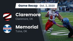 Recap: Claremore  vs. Memorial  2020