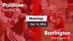 Matchup: Palatine  vs. Barrington  2016