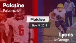 Matchup: Palatine  vs. Lyons  2016