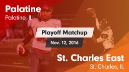 Matchup: Palatine  vs. St. Charles East  2016