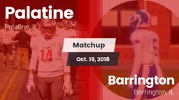 Matchup: Palatine  vs. Barrington  2018