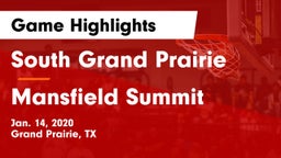 South Grand Prairie  vs Mansfield Summit  Game Highlights - Jan. 14, 2020