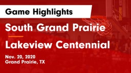 South Grand Prairie  vs Lakeview Centennial  Game Highlights - Nov. 20, 2020