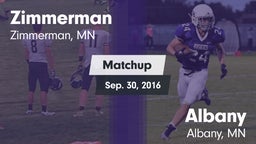 Matchup: Zimmerman High vs. Albany  2016
