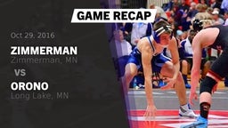 Recap: Zimmerman  vs. Orono  2016