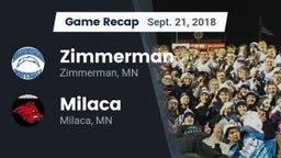 Recap: Zimmerman  vs. Milaca  2018