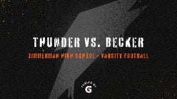 Zimmerman football highlights Thunder vs. Becker