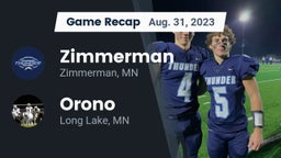 Recap: Zimmerman  vs. Orono  2023