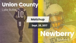 Matchup: Union County High vs. Newberry  2017