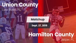 Matchup: Union County High vs. Hamilton County  2019