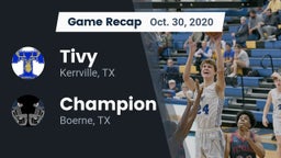 Recap: Tivy  vs. Champion  2020