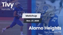 Matchup: Tivy  vs. Alamo Heights  2020