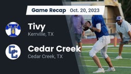 Recap: Tivy  vs. Cedar Creek  2023