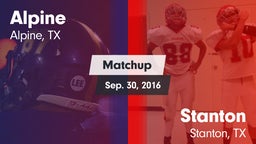 Matchup: Alpine  vs. Stanton  2016
