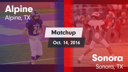 Matchup: Alpine  vs. Sonora  2016