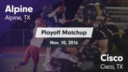 Matchup: Alpine  vs. Cisco  2016