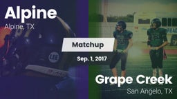 Matchup: Alpine  vs. Grape Creek  2017