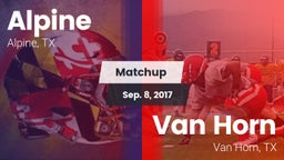 Matchup: Alpine  vs. Van Horn  2017