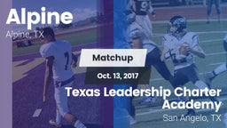 Matchup: Alpine  vs. Texas Leadership Charter Academy  2017