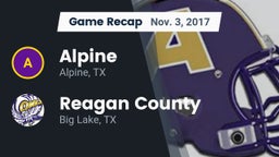Recap: Alpine  vs. Reagan County  2017