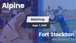 Matchup: Alpine  vs. Fort Stockton  2018