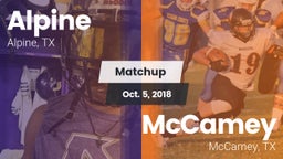 Matchup: Alpine  vs. McCamey  2018