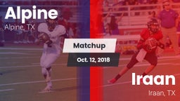 Matchup: Alpine  vs. Iraan  2018