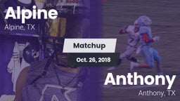 Matchup: Alpine  vs. Anthony  2018